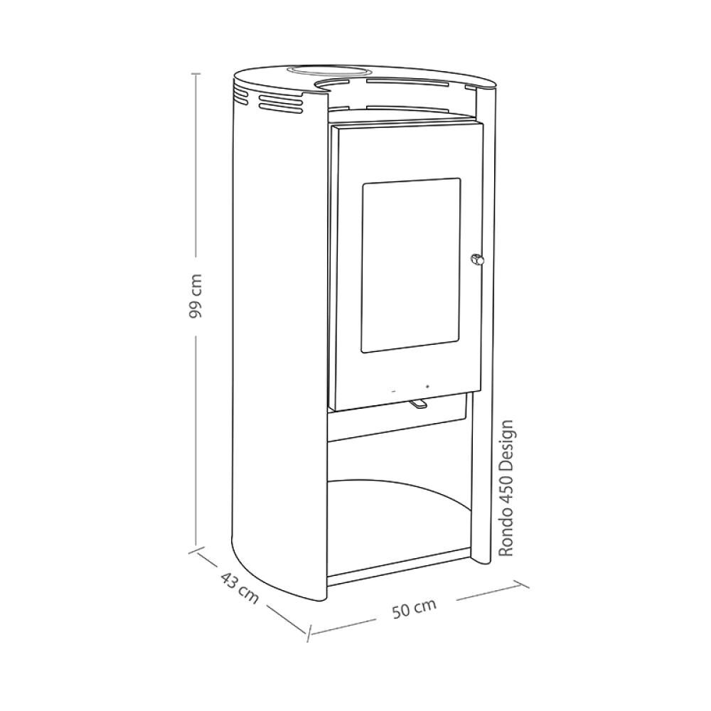 Estufa a Leña Rondo 450 Amesti - Imagen 5