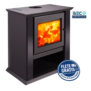 Estufa a Leña Amesti Classic 500 Negro Satinado