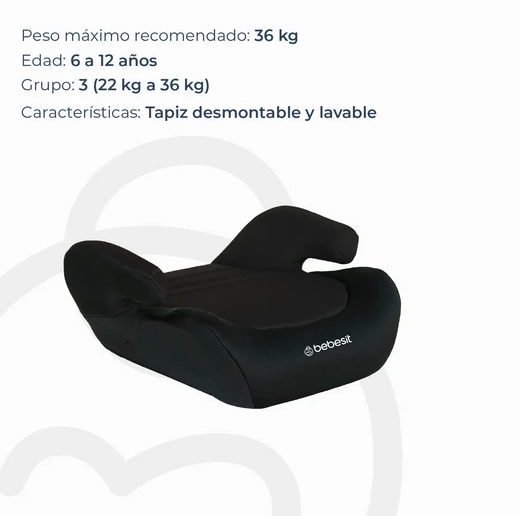 ALZADOR BOOSTER NEGRO BEBESIT - Imagen 3