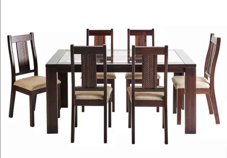 MAGASA JUEGO COMEDOR MALAGA 6 SILLAS CHOCOLATE