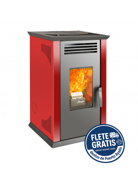 AMESTI CALEFACTOR A PELLET ITALY 8100 ROJO