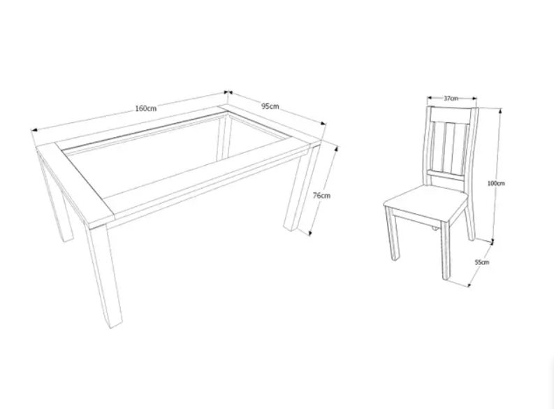 MAGASA JUEGO COMEDOR MALAGA 6 SILLAS CHOCOLATE - Imagen 4
