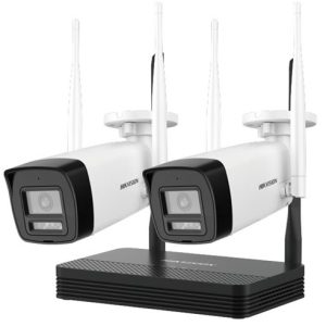 Kit de Videovigilancia Hikvision NKS422W0H - 2 Camaras Bullet WiFi 2 MP con NVS integrado