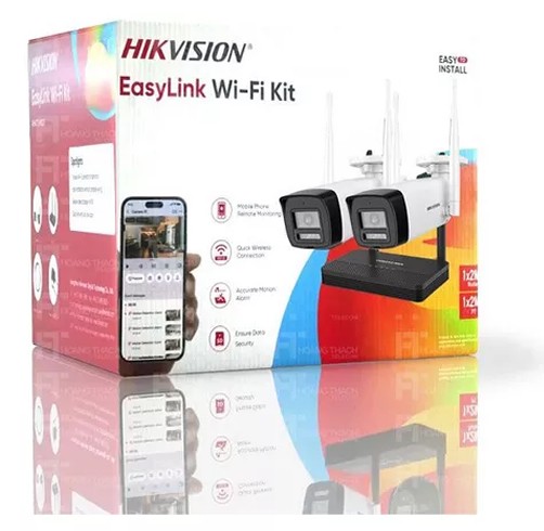 Kit de Videovigilancia Hikvision NKS422W0H - 2 Camaras Bullet WiFi 2 MP con NVS integrado - Imagen 2
